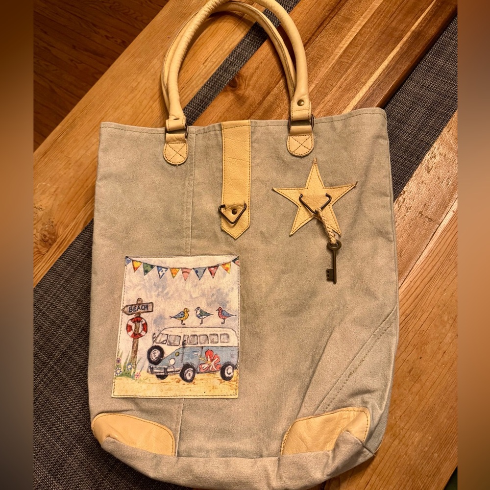 Vintage Addiction recycled canvas tote NWOT